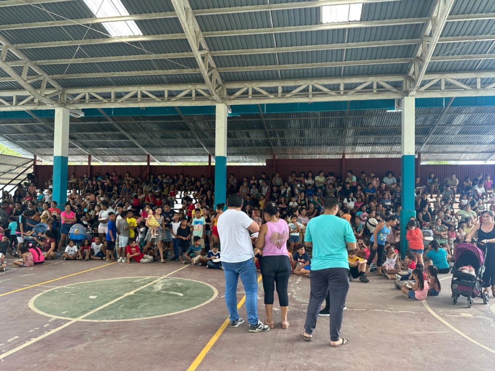 Hundreds of families at a charity event