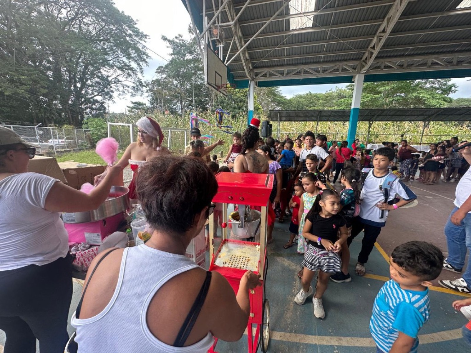 Cotton candy and popcorn for the kids